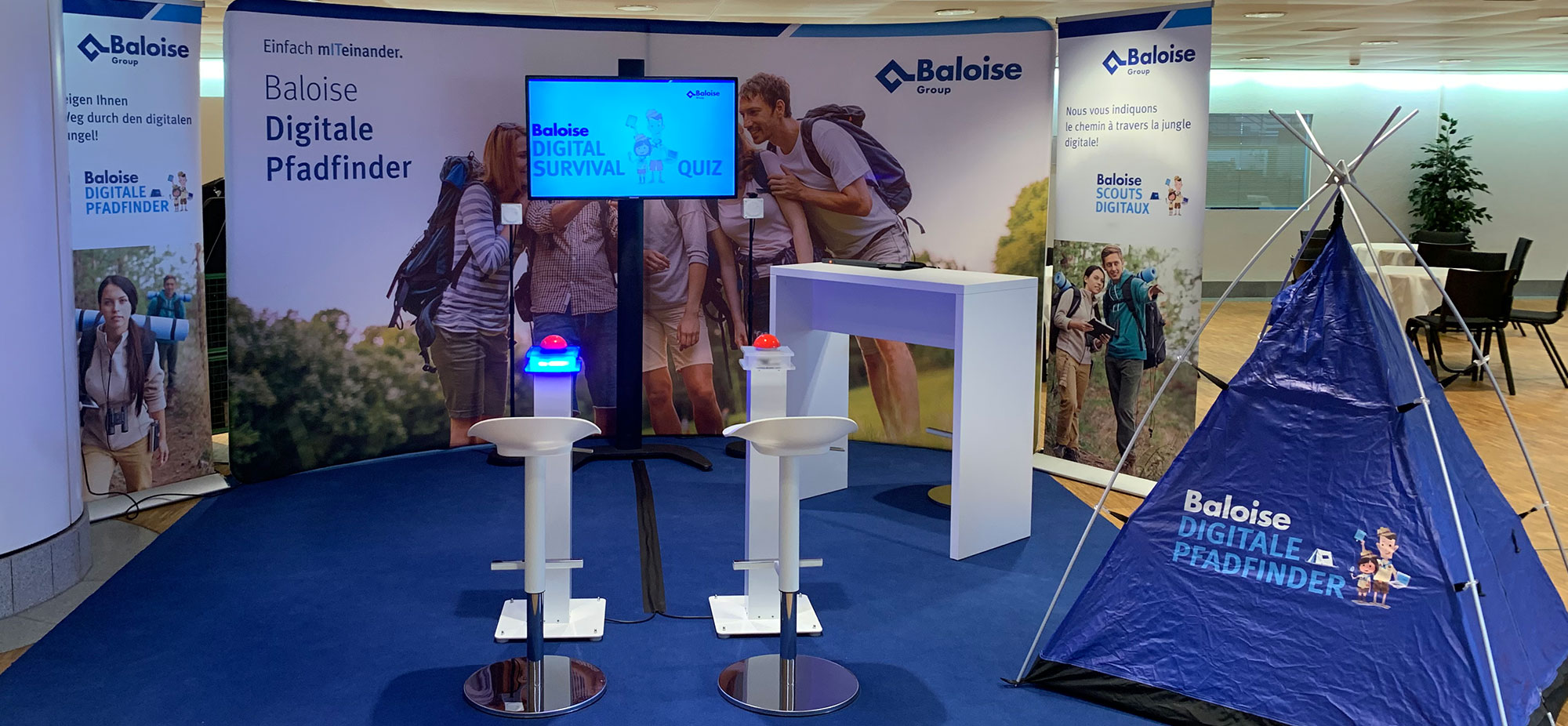 Baloise Digitale Pfadfinder Event-Stand Event-Stand der Baloise Digitale Pfadfinder